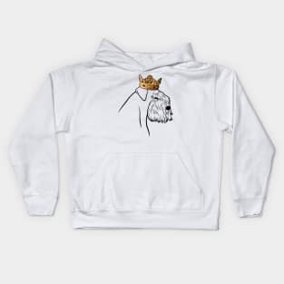 Sealyham Terrier Dog King Queen Wearing Crown Kids Hoodie